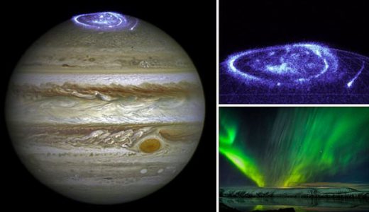 【画像あり】地球より巨大な木星の「オーロラ」があまりに凄まじいいと話題に