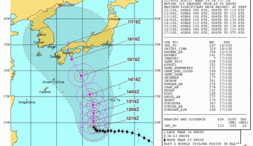 台風11号とんでもないことに！九州・四国を縦断の可能性！