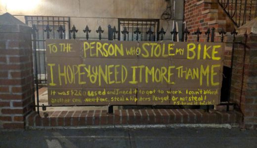 自転車を盗んだ犯人に「意味深な伝言」を公開した結果！