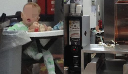 マジかよ！マックの厨房で赤ちゃんがマック食べる動画が流出