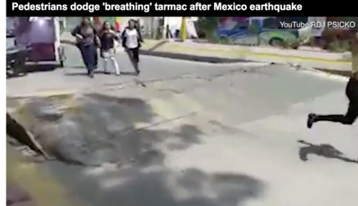 不気味すぎ！メキシコの地面「呼吸」を始める！不気味な動画が話題に