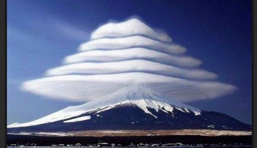 何かの前兆か？富士山に５重の傘雲がかかった写真が話題に
