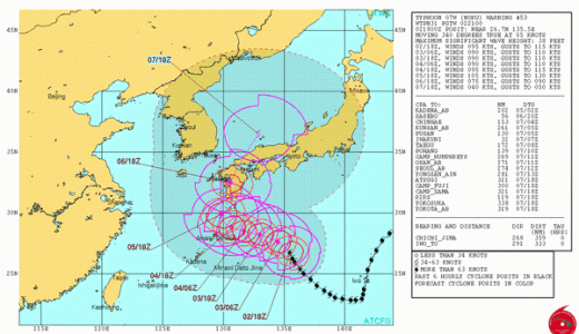 【無慈悲過ぎる】台風５号が急旋回！九州・中国を縦断することが判明！
