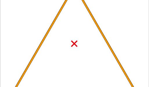 見るだけで長さの違いわかる？×印は三角形の頂点と底辺のどちらに近い？