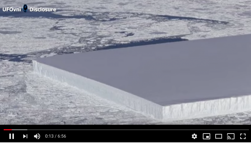 南極に地球外生命か！？説明つかない形状の氷山が出現しざわつく！
