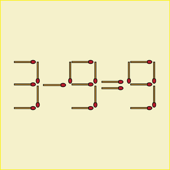 数学力 発想力で解決 マッチ棒５本取り除いて正しい式にする問題 秒刊sunday
