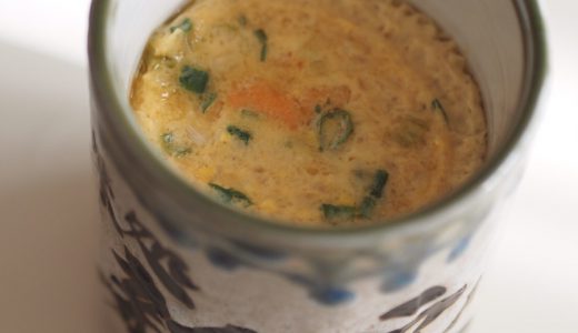 カップヌードルの残りスープを使って約３分で簡単茶碗蒸しを作る方法
