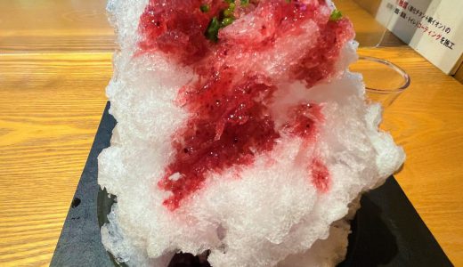 船橋屋のかき氷「藤(ぶどう)」は亀戸天神前本店限定、ふわっふわの氷が秒で消えていく……
