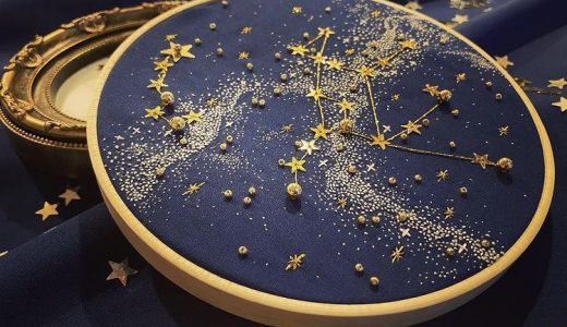 キラキラ幻想的な「星空刺繍」が宝石箱のような美しさ！星空の刺繍家に話を聞いた