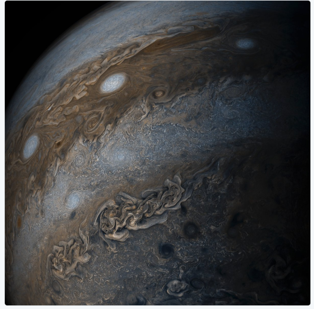 怖すぎ 木星の帯は 地球より大きい Nasaが木星の超高解像度画像を公開 秒刊sunday